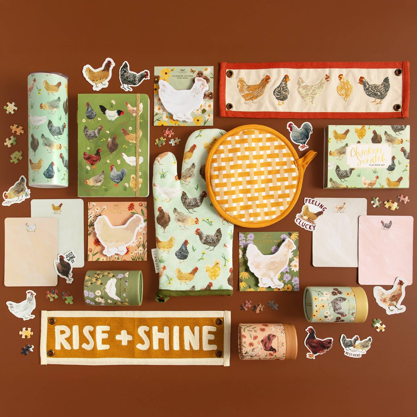 1canoe2 | One Canoe Two Paper Co. - Brown Chicken Sticky Notes