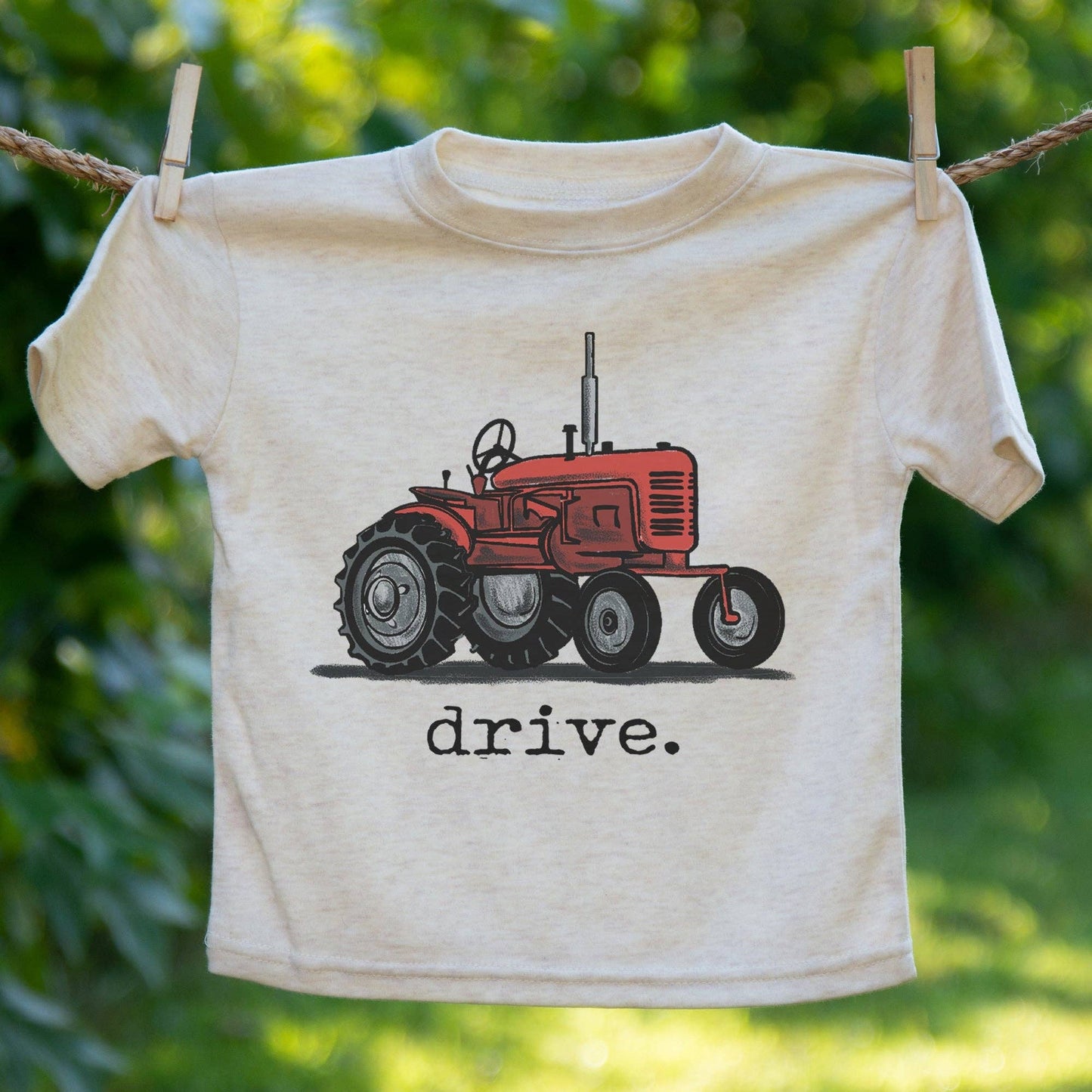 Barefoot Baby - Drive Red Tractor Farm Boy Back to School Western Toddler