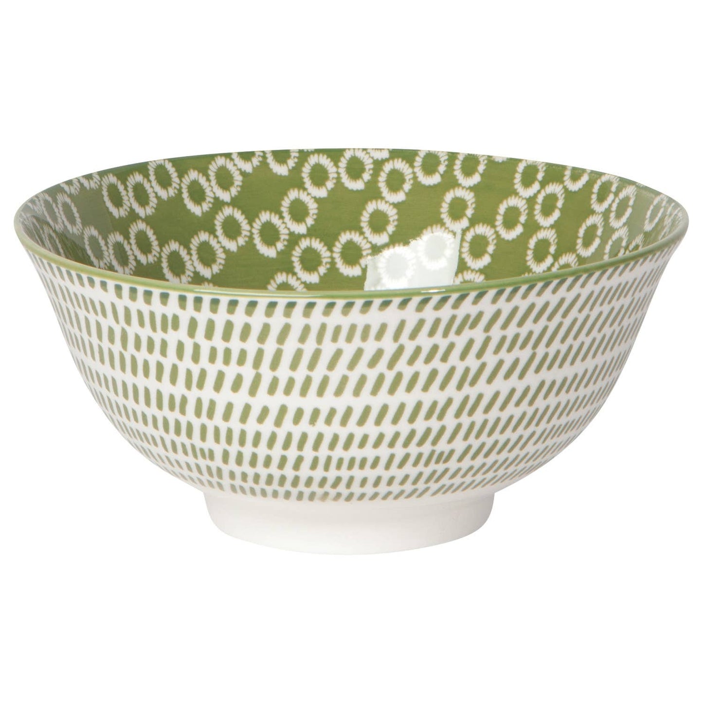 Now Designs by Danica - Green Rings Stamped Bowl 6 inch
