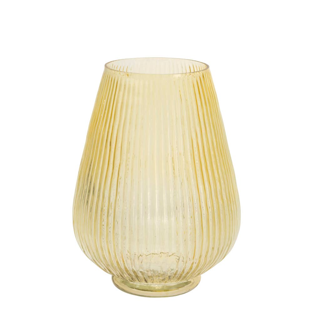 Boston International - 7" Dijon Fluted Teardrop Vase
