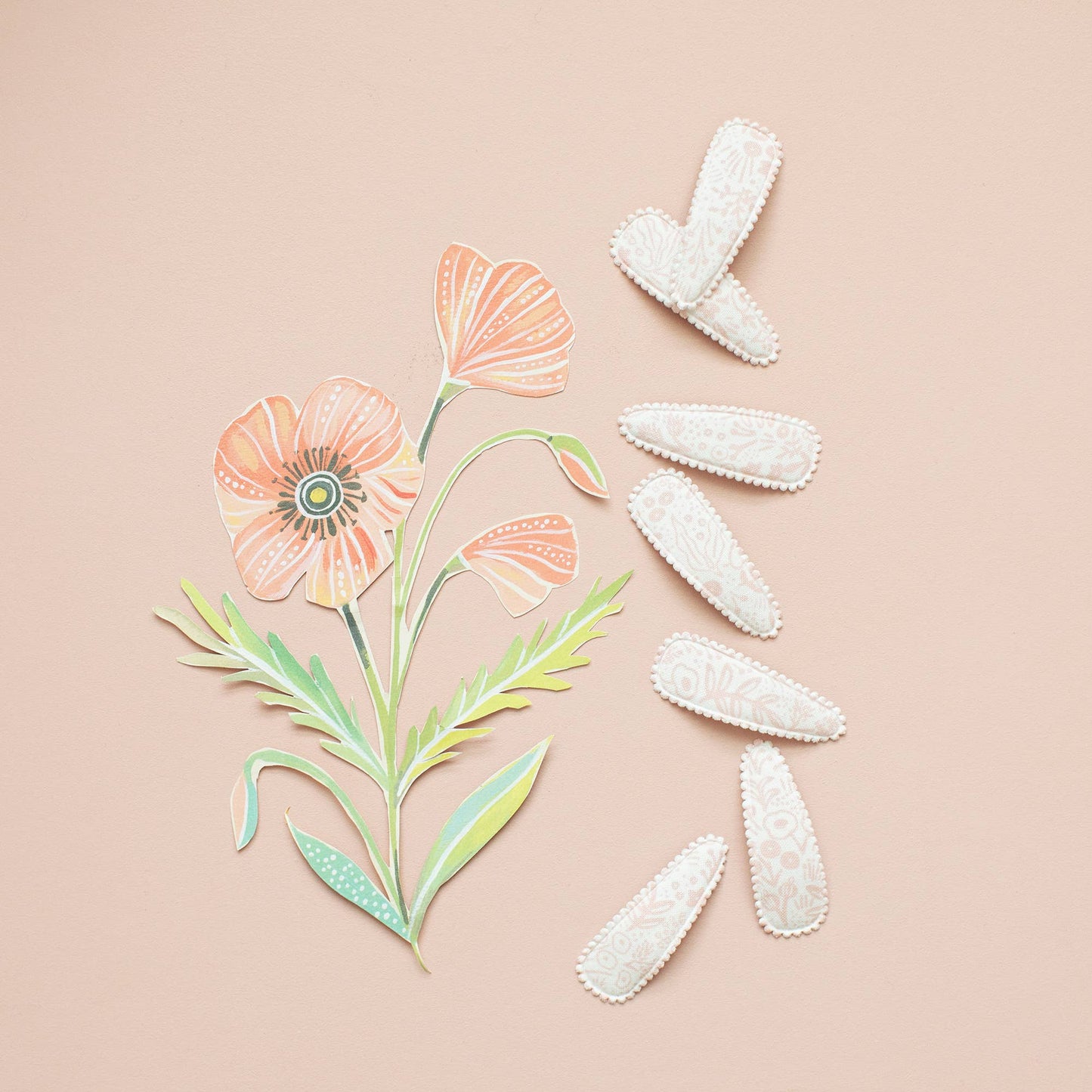 Frankie & Claude - Menagerie Navy Floral Hair Clips