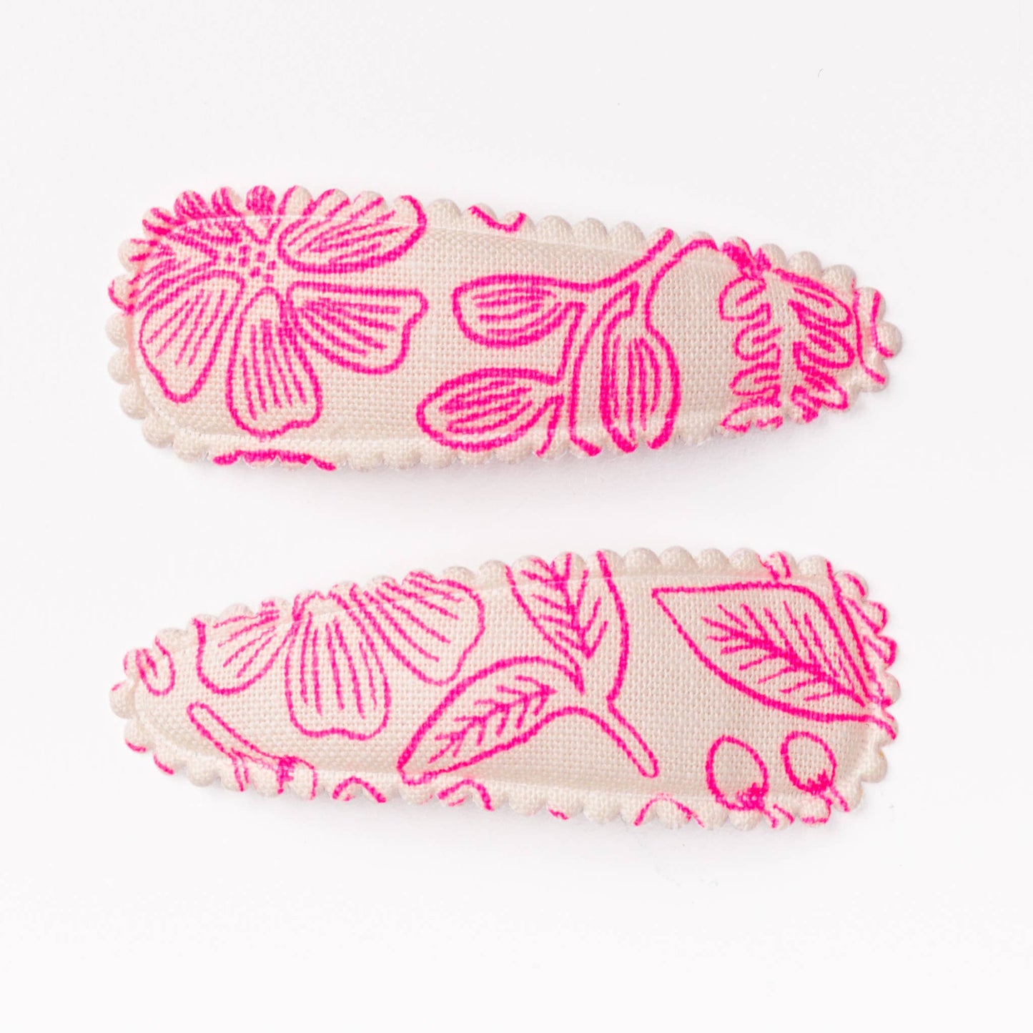 Frankie & Claude - Moxie Neon Pink Floral Hair Clips
