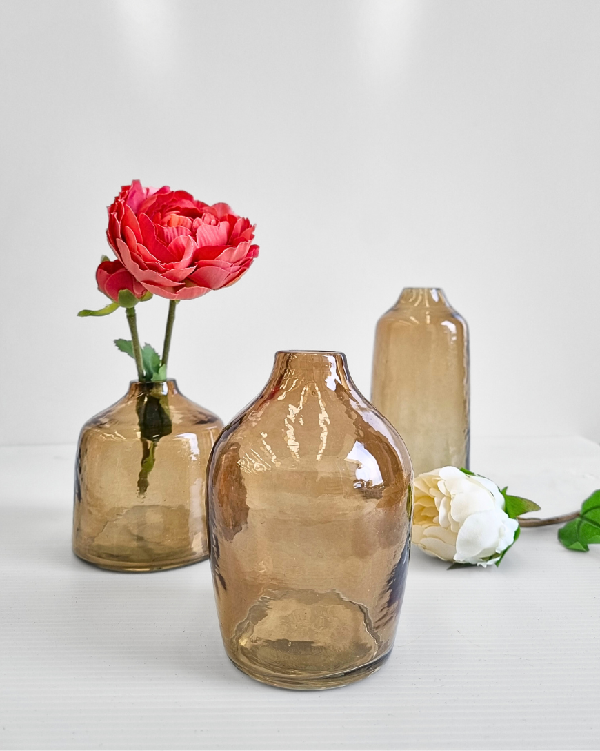 Creative Women - Haley Handblown Hammered Bud Vase