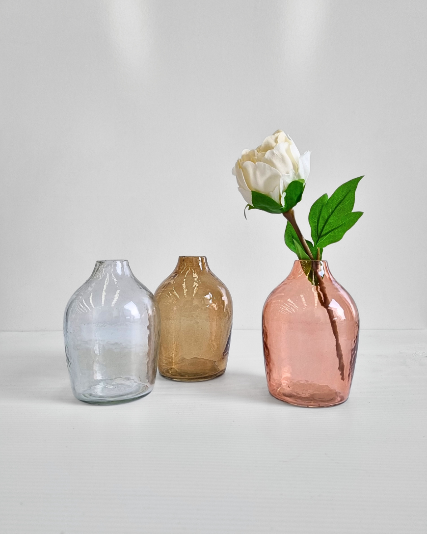 Creative Women - Haley Handblown Hammered Bud Vase