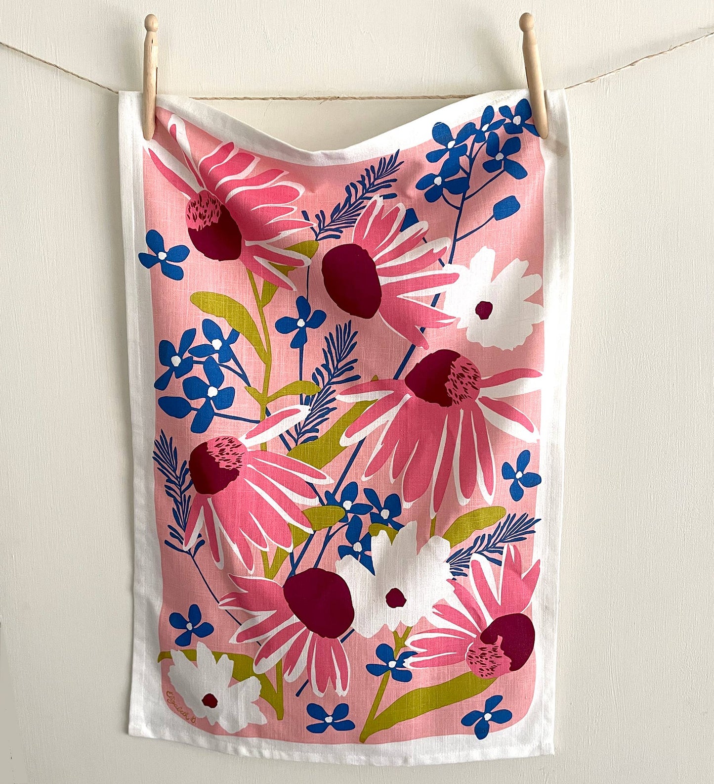 Elizabeth Grubaugh - Echinacea Tea Towel