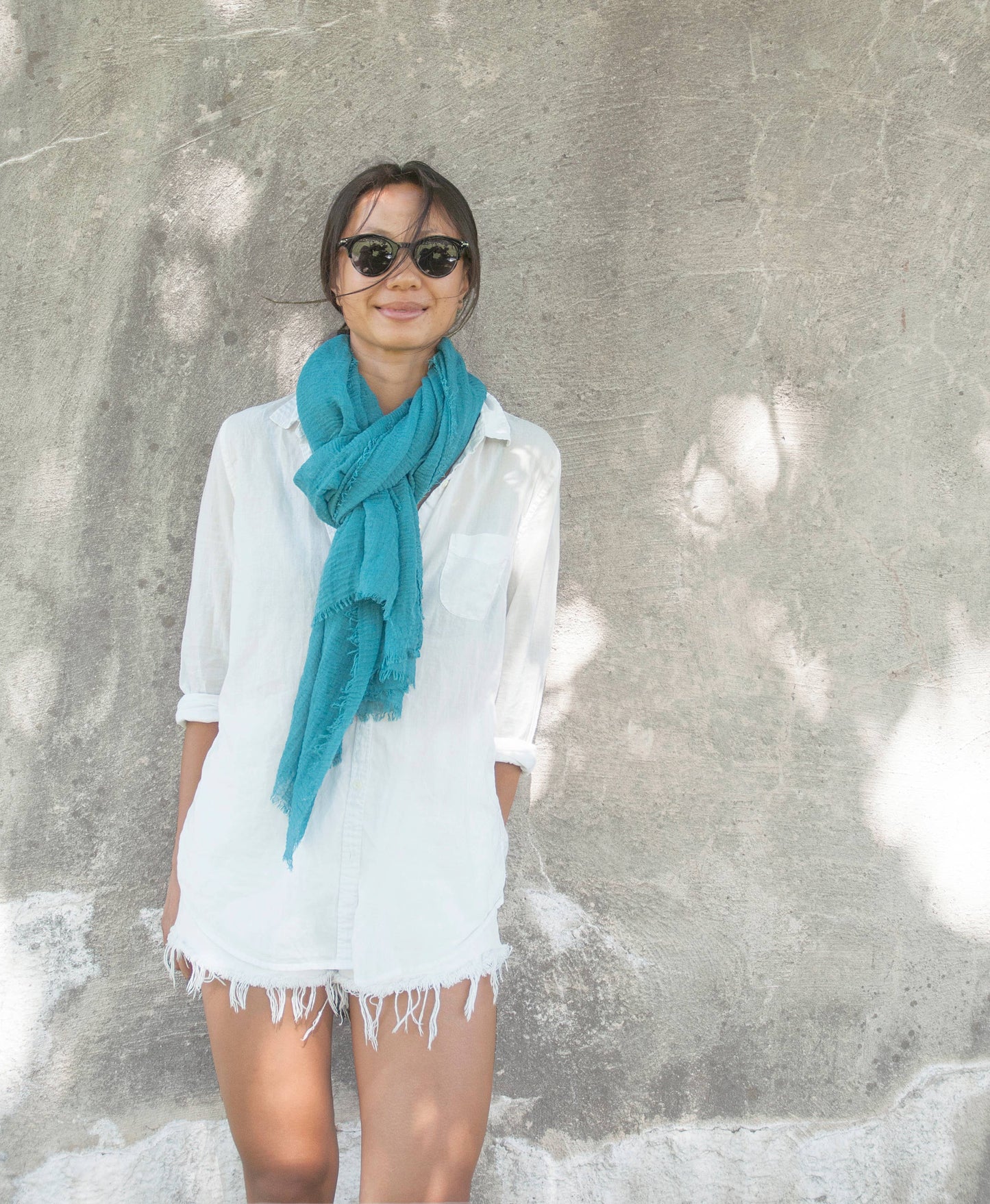 Rubyzaar - Boho Scarf - Turquoise