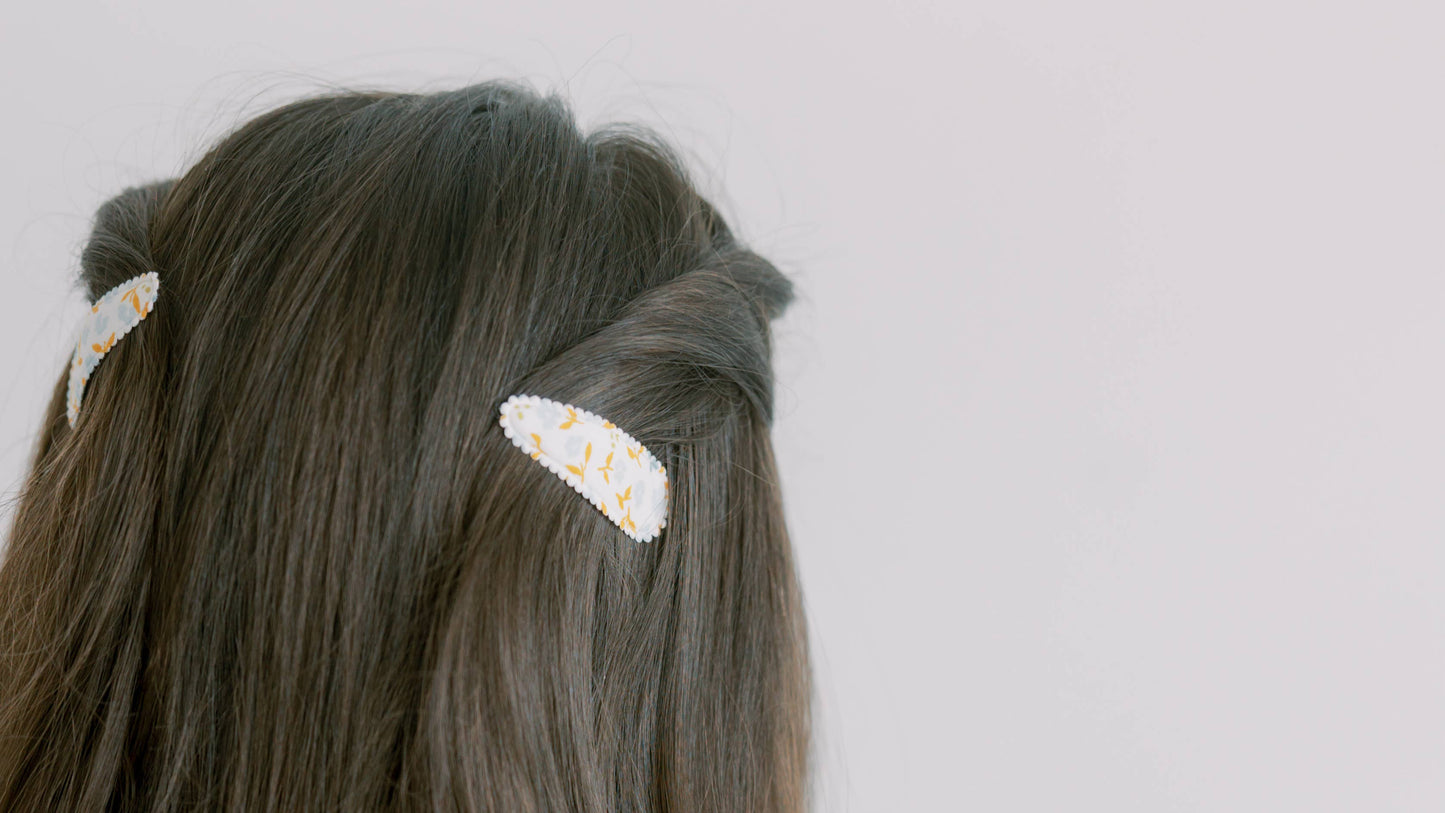 Frankie & Claude - Menagerie Navy Floral Hair Clips