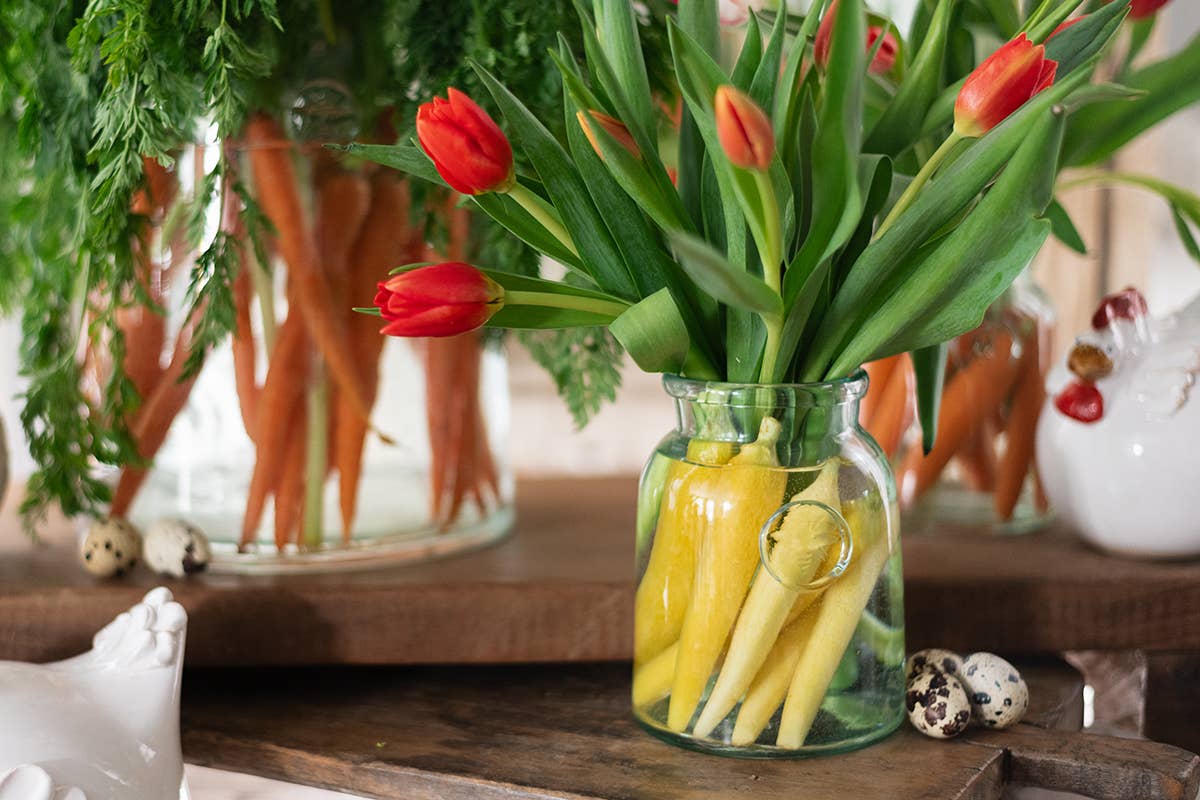 etúHOME - French Bee Clear Mason Jar Vase with Seal, Small
