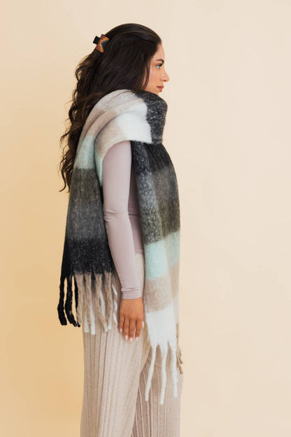 Leto Accessories - Cozy Breeze Oversized Fringe Scarf - Fall & Winter Essential
