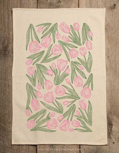 SOUTHERN FRIED DESIGN BARN - NEW Tulip Pattern Kitchen Towel