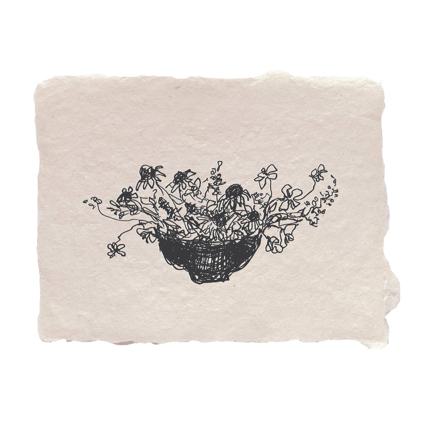 farmette - Bowl of flowers note card
