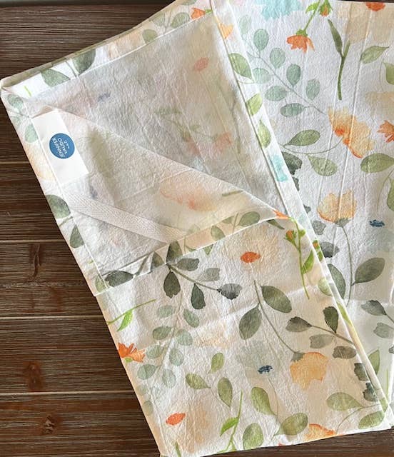 Jennifer Vaudo Art - Floral Tea Towel, Kitchen Decor, Botanical Hand Towel
