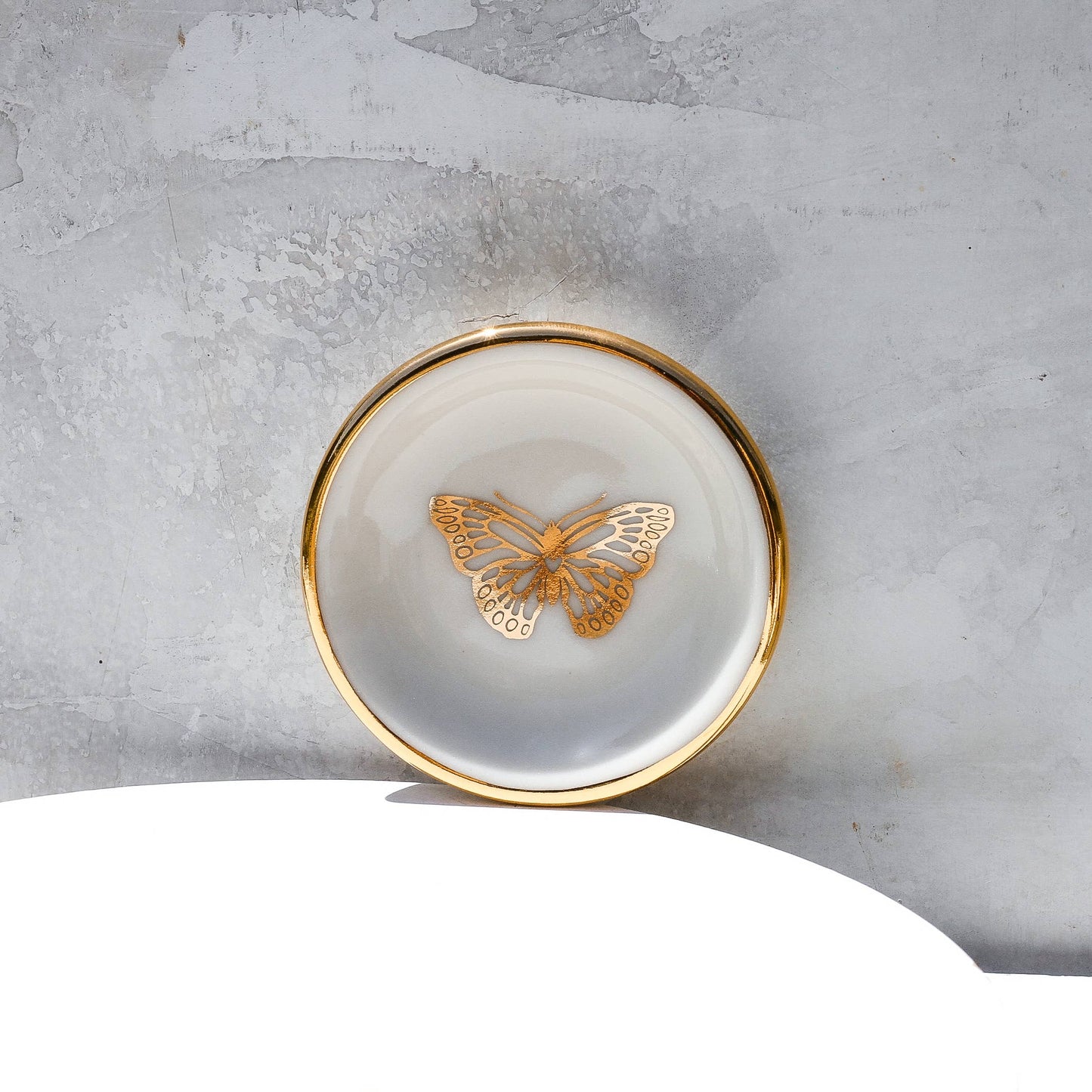 Apricity Ceramics - Gold Butterfly Ring Dish | Handmade Pottery Trinket Holder