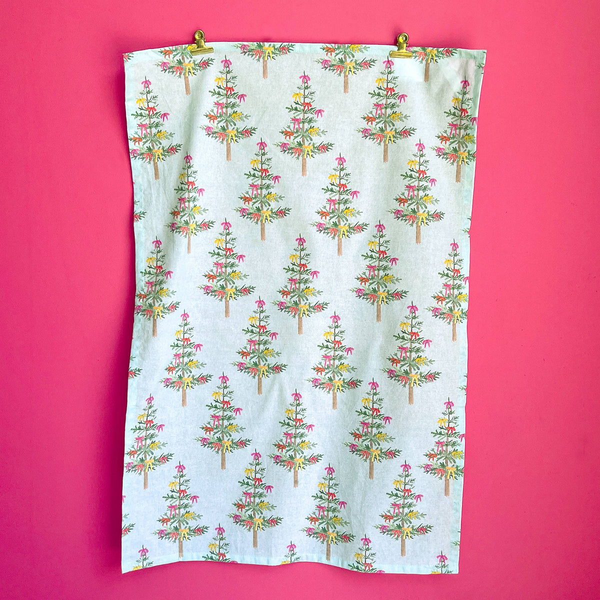 Gert & Co - Whimsical Holiday Trees Tea Towel | Cute Christmas Tree