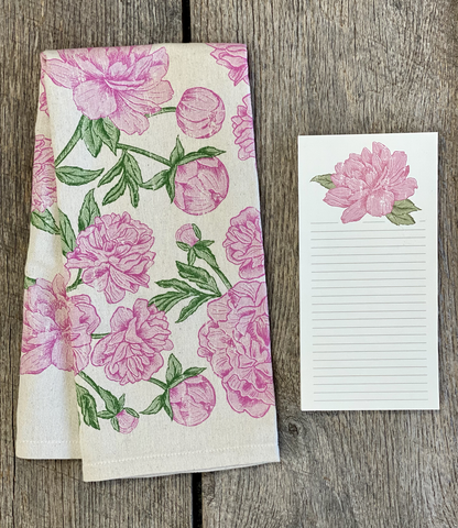 SOUTHERN FRIED DESIGN BARN - Peony Pattern - Kitchen Towel