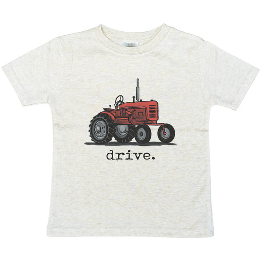 Barefoot Baby - Drive Red Tractor Farm Boy Back to School Western Toddler