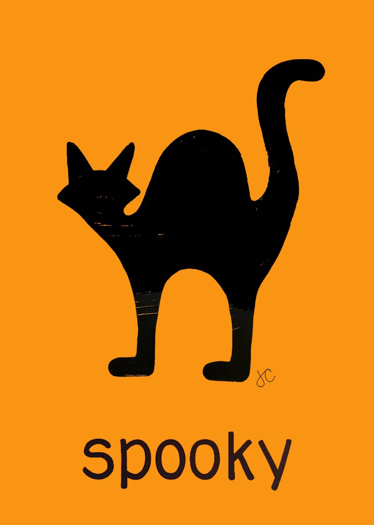 Citrus Daisy - Halloween Spooky Black Cat Card
