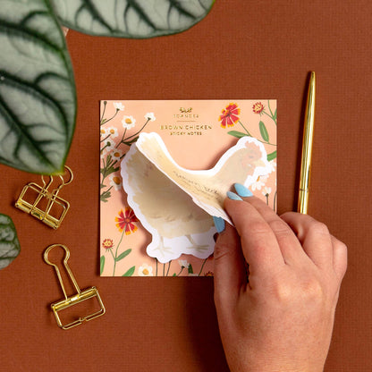 1canoe2 | One Canoe Two Paper Co. - Brown Chicken Sticky Notes
