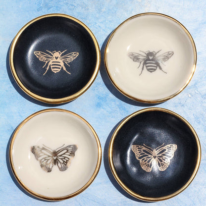 Apricity Ceramics - Gold Butterfly Ring Dish | Handmade Pottery Trinket Holder