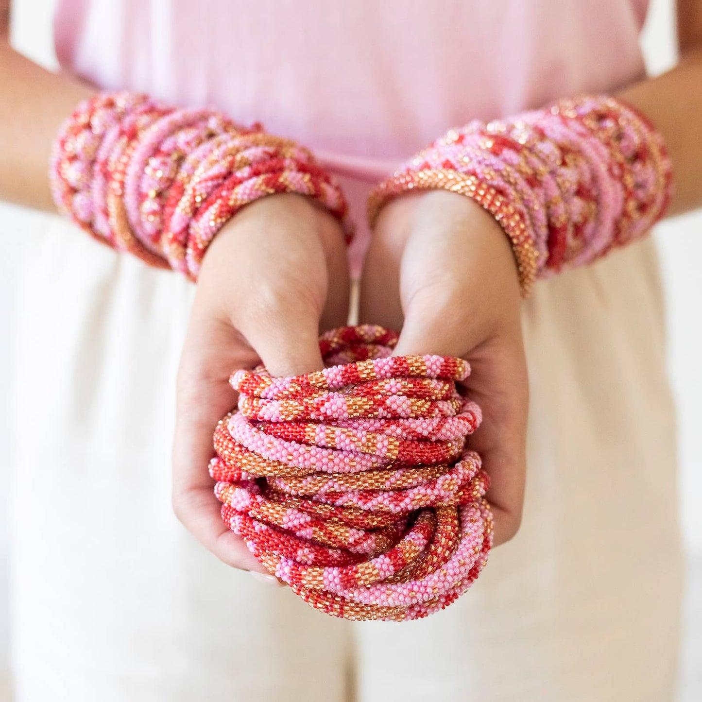 Aid Through Trade - Original Roll-On® Bracelets - Hibiscus Set of 12