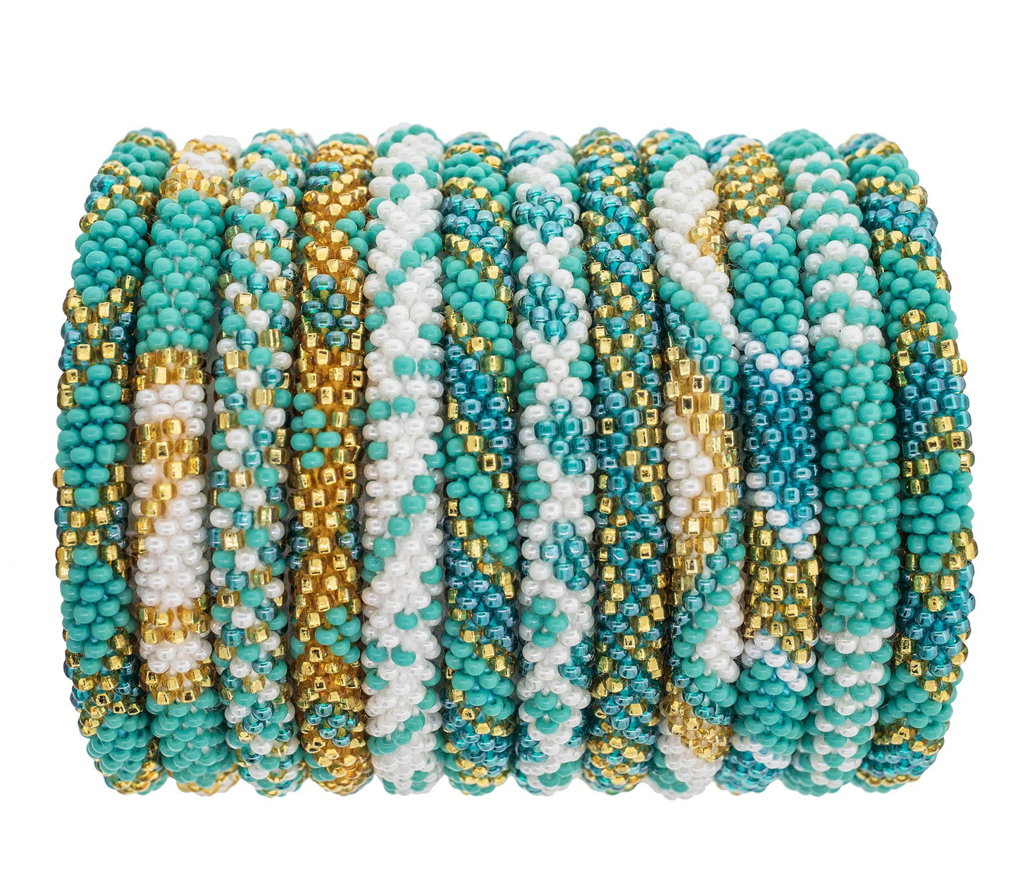 Aid Through Trade - 💎 Roll-On® Jewelry -  Aquamarine - Set of 12 Bracelets 
