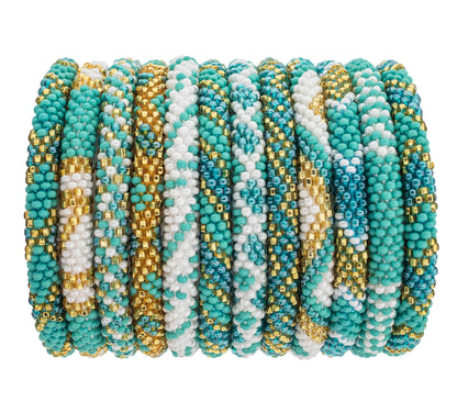 Aid Through Trade - 💎 Roll-On® Jewelry -  Aquamarine - Set of 12 Bracelets 
