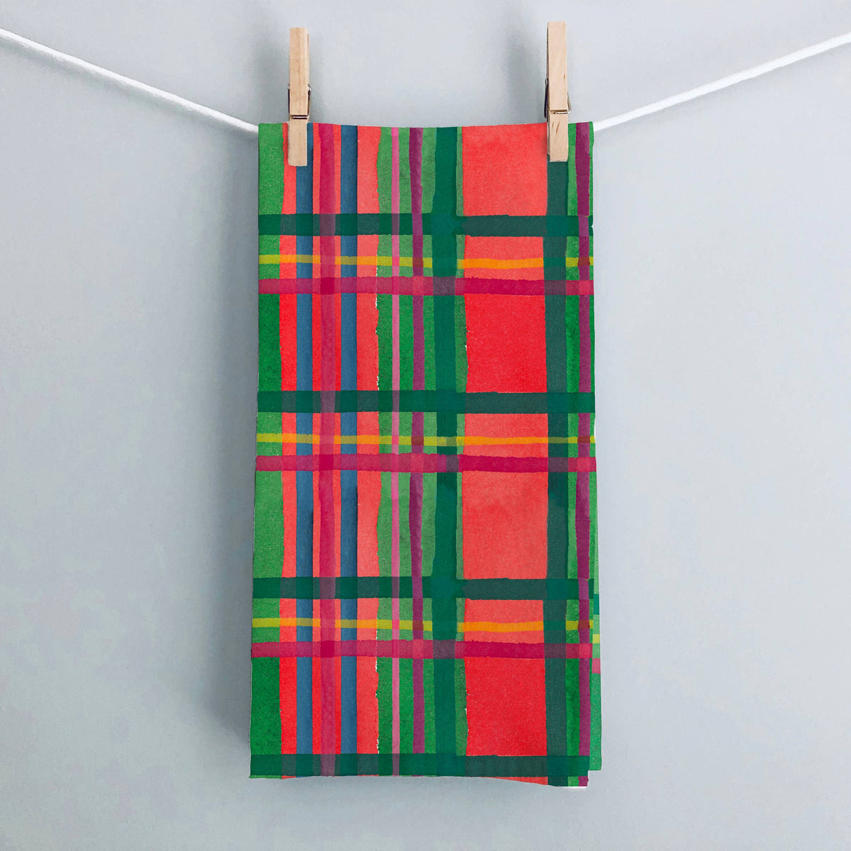Gert & Co - Holiday Plaid Tea Towel | Christmas Tea Towel