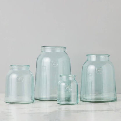 etúHOME - French Bee Clear Mason Jar Vase with Seal, Small