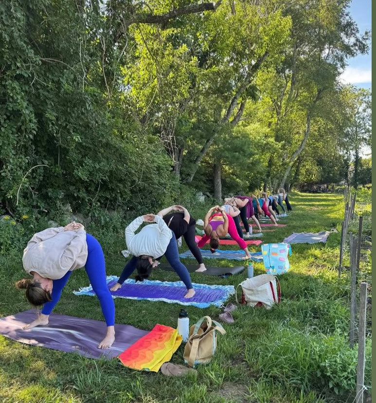 Rise + Shine Yoga Saturdays at Cross Street Flower Farm