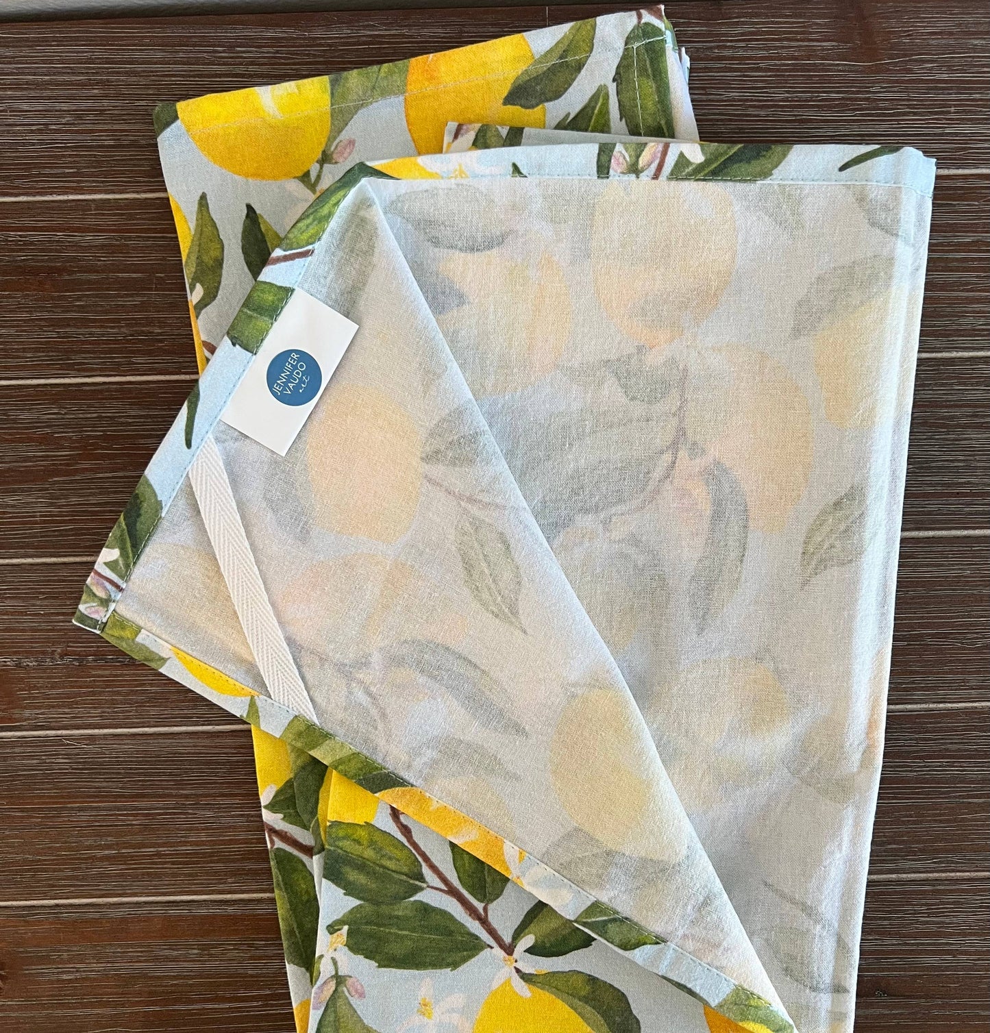 Jennifer Vaudo Art - Lemon Tea Towel, Kitchen Decor, Hand Towel, Bright