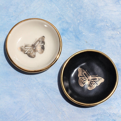 Apricity Ceramics - Gold Butterfly Ring Dish | Handmade Pottery Trinket Holder