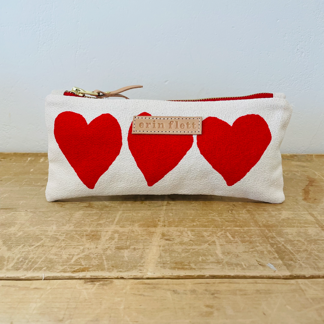 Erin Flett - Red Heart Pencil Bag