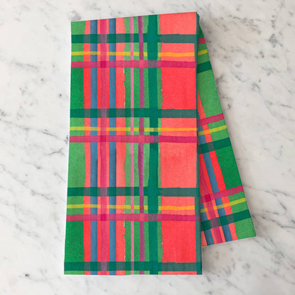 Gert & Co - Holiday Plaid Tea Towel | Christmas Tea Towel