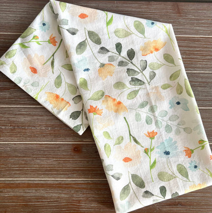 Jennifer Vaudo Art - Floral Tea Towel, Kitchen Decor, Botanical Hand Towel