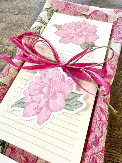 SOUTHERN FRIED DESIGN BARN - Peony Pattern - Kitchen Towel