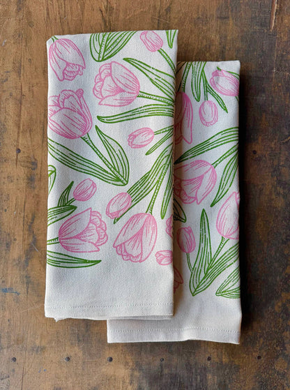 SOUTHERN FRIED DESIGN BARN - NEW Tulip Pattern Kitchen Towel