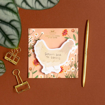1canoe2 | One Canoe Two Paper Co. - Brown Chicken Sticky Notes