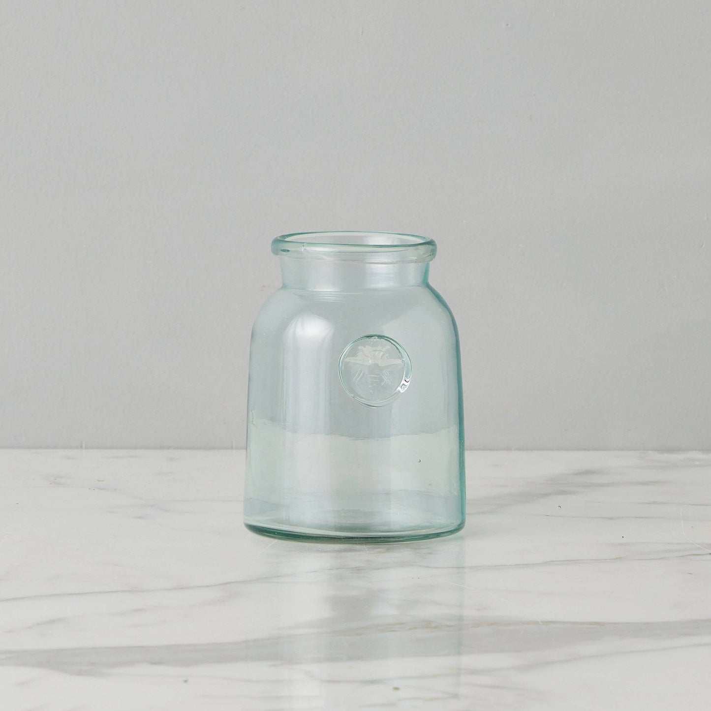 etúHOME - French Bee Clear Mason Jar Vase with Seal, Small