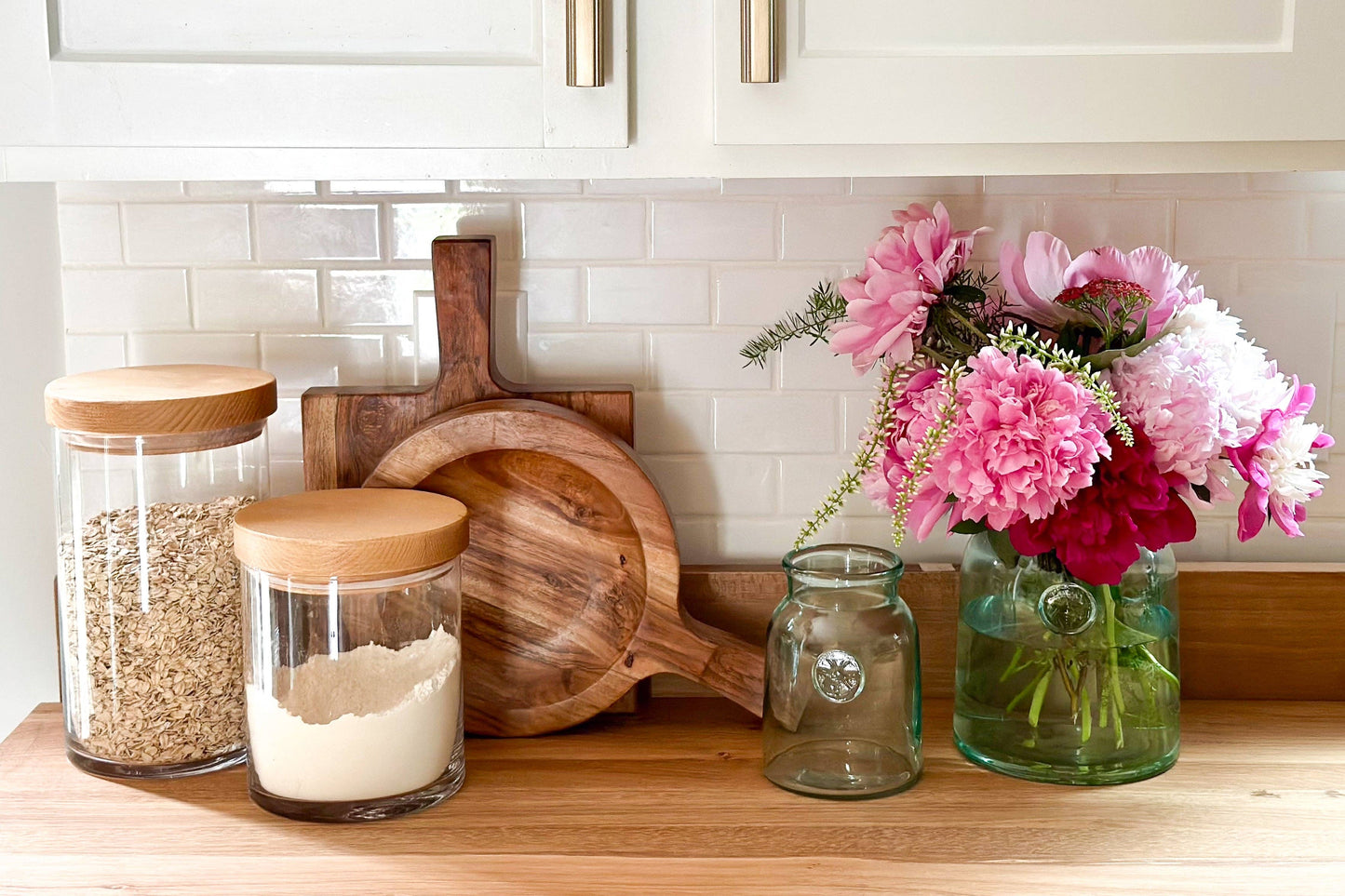 etúHOME - French Bee Mason Jar Vase, Medium