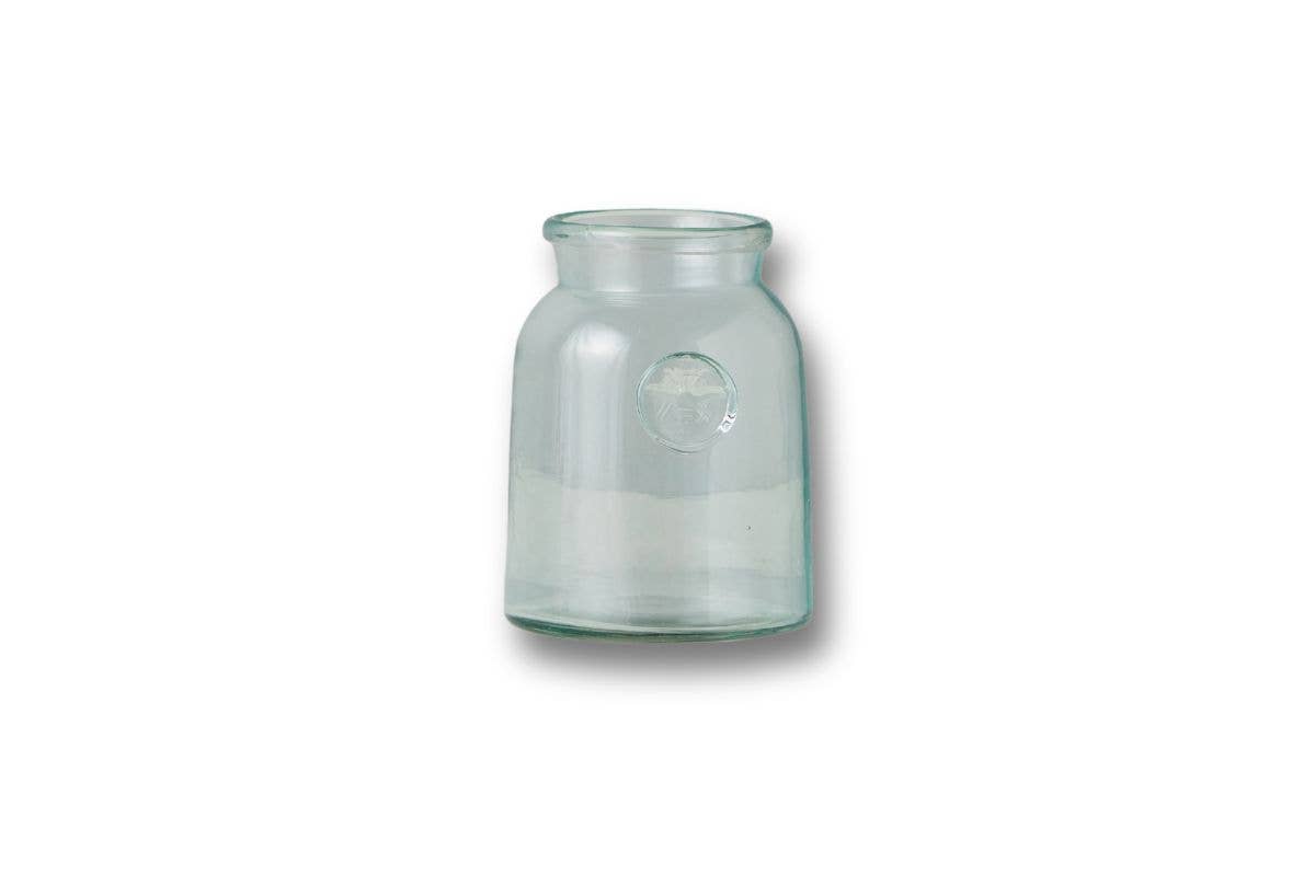 etúHOME - French Bee Clear Mason Jar Vase with Seal, Small